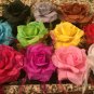 Glitter Feather Flower Hair Bow Pin Set of 11 Bows