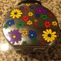 Round Tin Purse Floral design