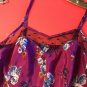 Xhiliration Purple Floral Sheer Adjustible Spaghetti Strap Dress Size XS