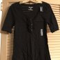 OLD NAVY RUFFLE HENLEY M SHORT SLEEVE T-SHIRT TOP SHIRT (black) NEW With tag