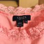 Women's CHAPS Ralph Lauren Sleeveless Lace scoop Neck Tank Top Pink Small S.