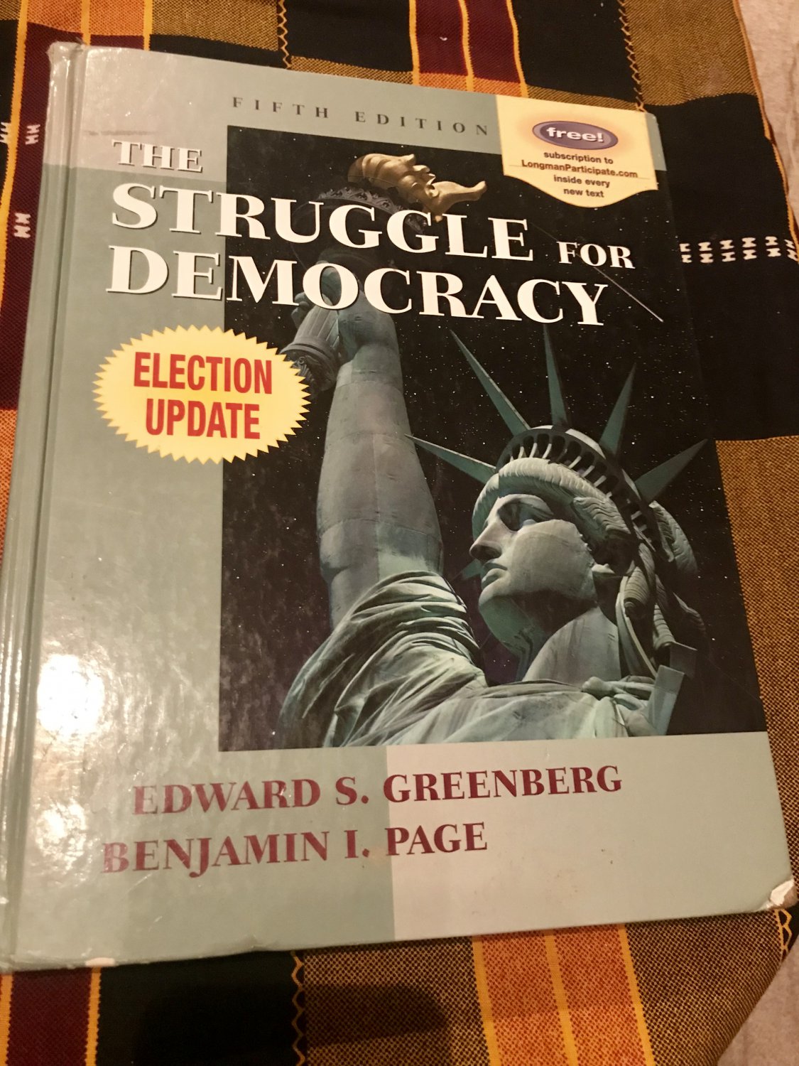 The Struggle for Democracy: Election Update Hardcover &acirc;�� Import, 2002 by Edward S. Greenberg