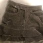 Miss Valesi "Mandy" Black Velour Ruffle Mini Skirt Sz UK8 /US 3