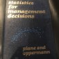 Statistics for management decisions (Hardcover) by Donald R Plane (Author)