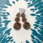 African Kenyan Masai earrings Multicolor Bead Discs