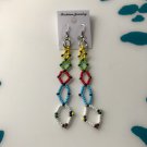 African Kenyan Masai earrings Multicolor Beads