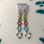 African Kenyan Masai earrings Multicolor Beads