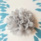 Chiffon Flower - Grey - DIY, Craft, bow, headband
