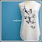 Lovely Butterflies Cotton Sleeveless Tank Top, Racerback, Free Size