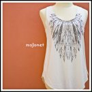 Feathers Sleeveless Tank Top, Racerback, Free Size