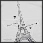 Paris Eiffle Tower Sleeveless Tank Top, Racerback, Free Size
