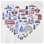 London's Heart Cotton Sleeveless Tank Top, Racerback, Free Size
