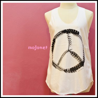 Peace Sleeveless Tank Top, Racerback, Free Size