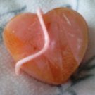 Orange Cream Heart Scrubbie Soap - Peach