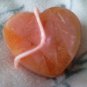 Orange Cream Heart Scrubbie Soap - Peach