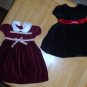 Girls 3T Christmas / Holiday / Special Occasion Set Of VELVET Dresses