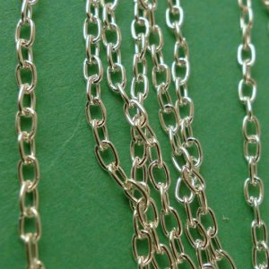 5 Meters Silver Coloured Cross Chain, 3mm by 2mm