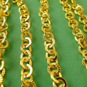 5 meters Golden Cross Chain, 6.5mm