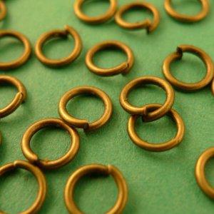 100 pcs 5mm Antiqued Bronze Jump Ring, Nickel free