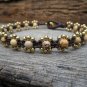 Jasper Brass Flower Bracelet
