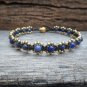 Sodalite Brass Flower Bracelet
