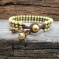 3 Low Jade Brass Bracelet
