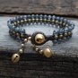 Triple Smoke Brass Row Bracelet