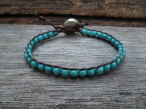 Single Line Turquoise Bracelet