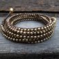 3 Wrap Brass Bracelet /Necklace