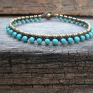 Turquoise Blue Round Anklet