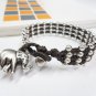 Silver Beaded Elephant Bracelet