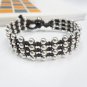 Silver Beaded Elephant Bracelet
