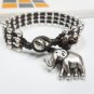 Silver Beaded Elephant Bracelet