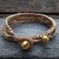 2 Wrap Brass Bracelet