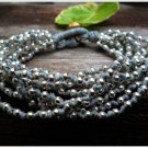Knot Silver Bead Gray Bracelet