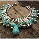 Turquoise Silver Bell Indy Bracelet