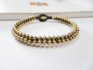 Collate Brass Bead Bracelet