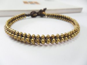 Collate Brass Bead Anklet