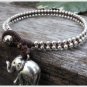 Elephant Silver Bead Woven Bracelet