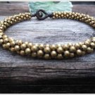 Full Line Brass Bead Anklet