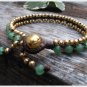 Jade Brass Bead Bracelet