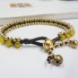 Yellow  Jade  Brass Bead Bracelet