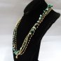 Turquoise  Brass  Bead  Chain Necklace
