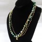 Turquoise  Brass  Bead  Chain Necklace