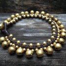 Row Brass Bell  Bracelet