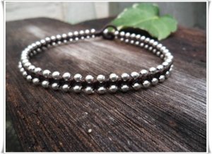 Silver Beads Anklet