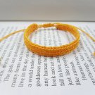 Friendship  Crochet  Yellow  Bracelet