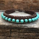 Handmade Crochet  Round Turquoise Bracelet
