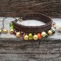 Crochet Colorful Glass Bead Bracelet