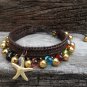 Crochet Colorful Glass Bead Bracelet